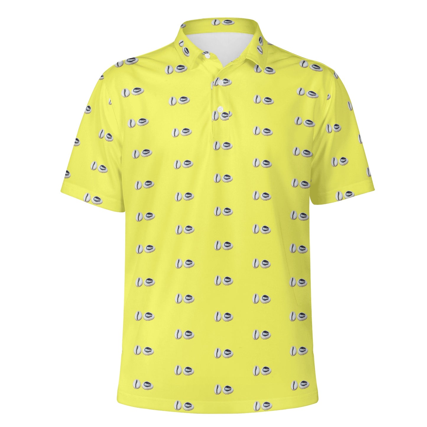 Caracol de Yemaya Yellow Mens Polo Shirt