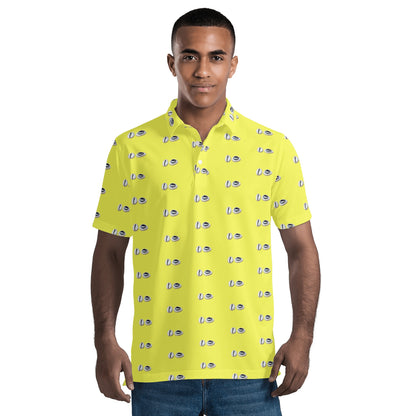 Caracol de Yemaya Yellow Mens Polo Shirt