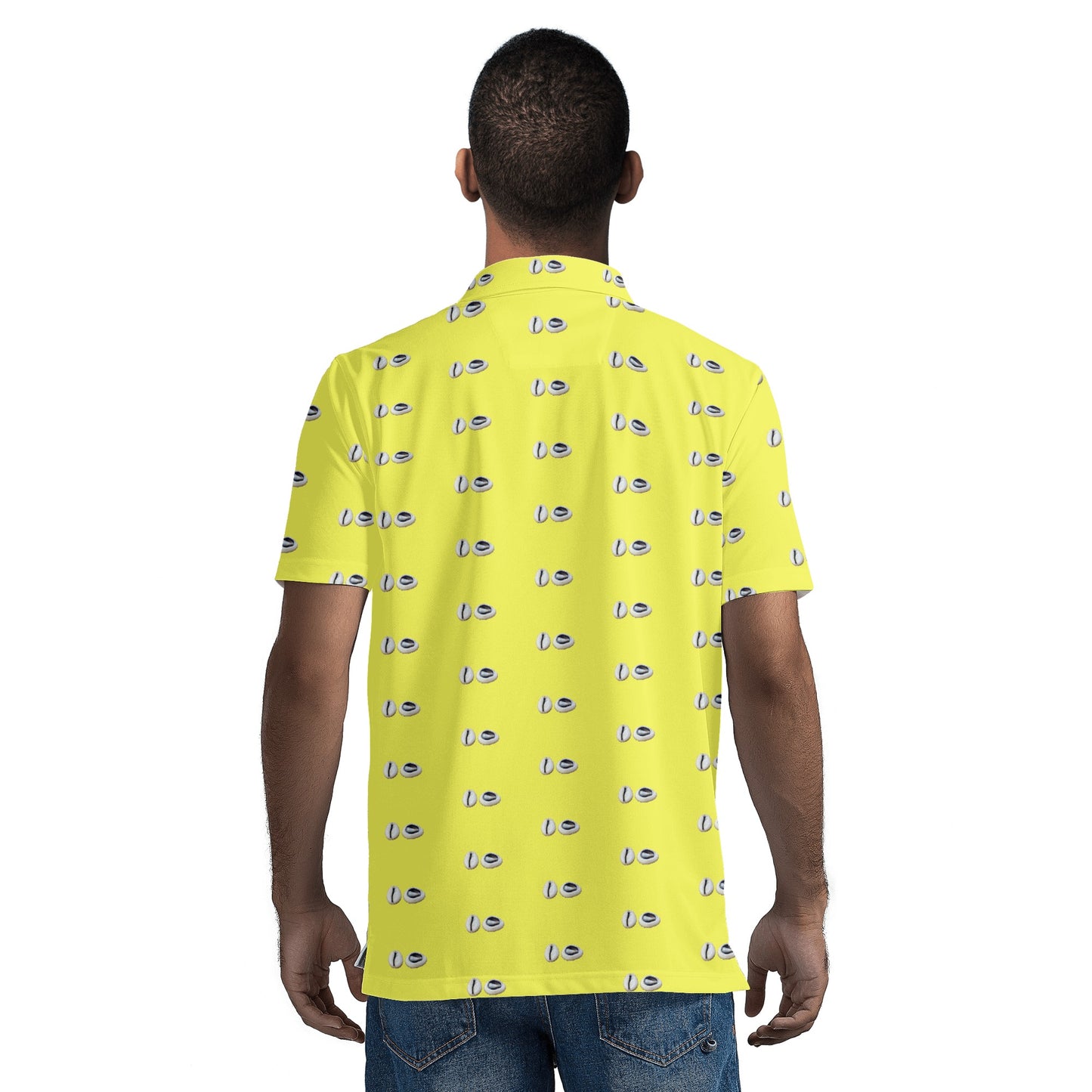 Caracol de Yemaya Yellow Mens Polo Shirt