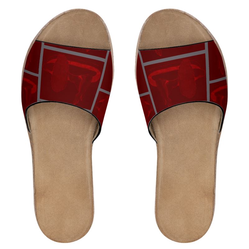 Lucky Meriye Sliders (Dark Red)