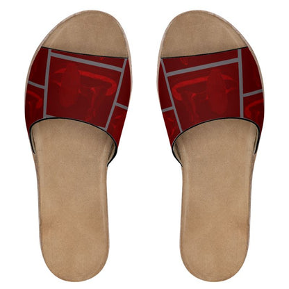 Lucky Meriye Sliders (Dark Red)