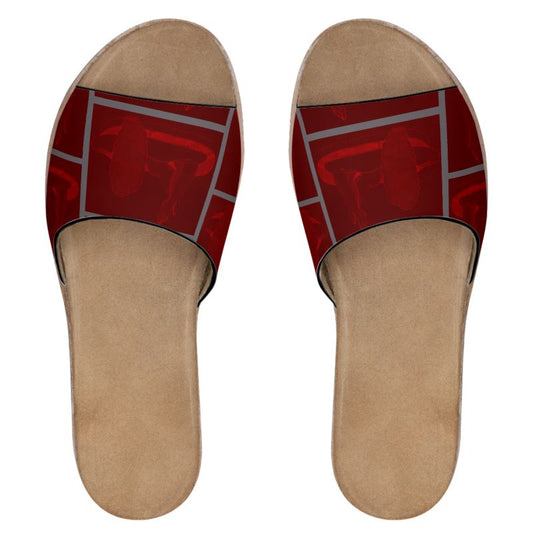 Lucky Meriye Sliders (Dark Red)