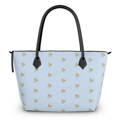 Aarinade Irosun Odi Baby Blue Crown Zip Top Handbag