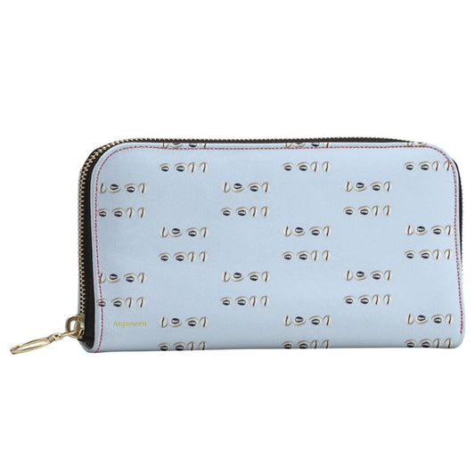 Caracol de Yemaya Baby Blue Zip Wallet