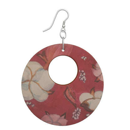 Owu Cotton Fields Wooden Earrings