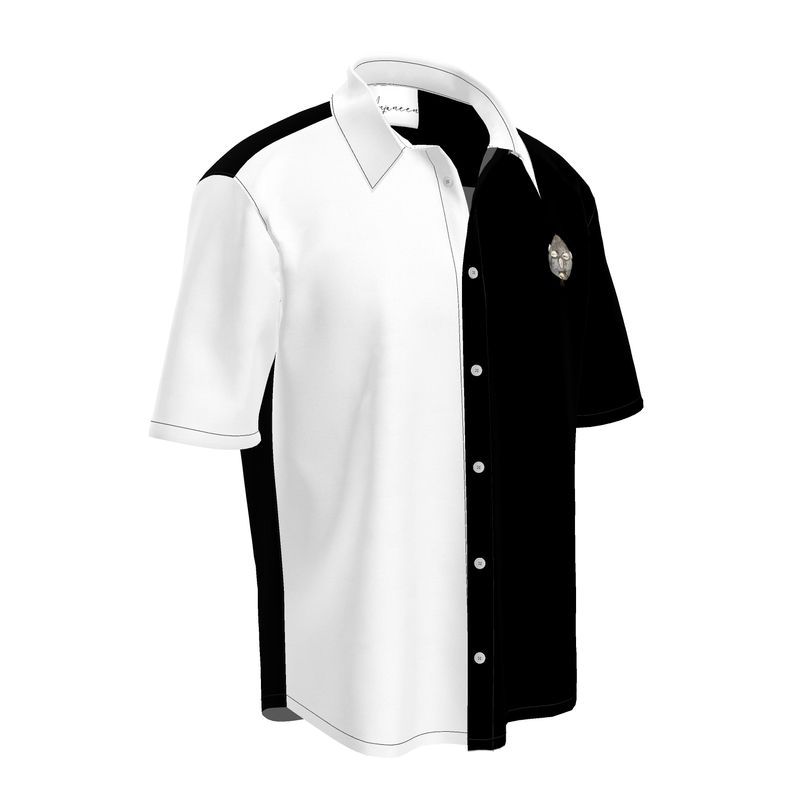 3rd Option White&Black Men's Short Sleeve Shirt