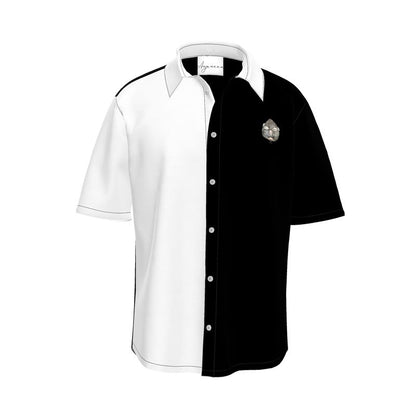 3rd Option White&Black Men's Short Sleeve Shirt