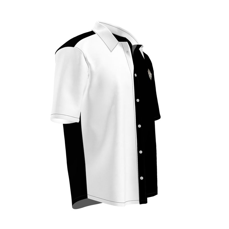 3rd Option White&Black Men's Short Sleeve Shirt