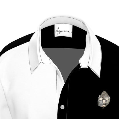 3rd Option White&Black Men's Short Sleeve Shirt